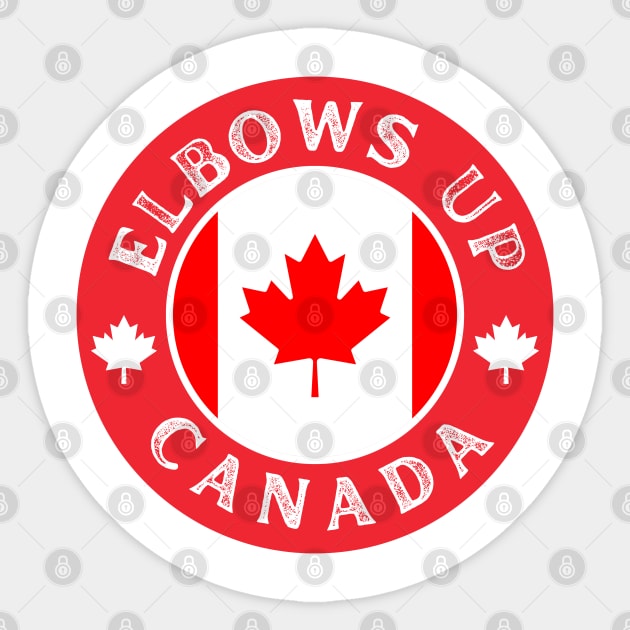 Elbows-Up Sticker by Creatifly Graphic Tees